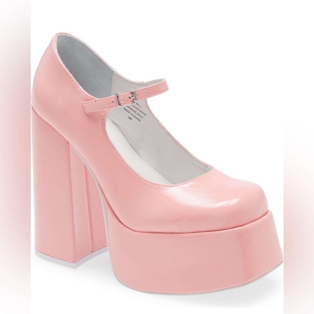 Jeffrey Campbell Pink Mary Jane Platform Heels Size 10M